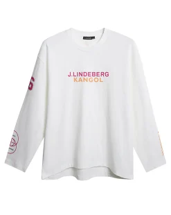 Clearance Kangol x J.Lindeberg Davie Long Sleeve T-shirt White