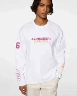 Clearance Kangol x J.Lindeberg Davie Long Sleeve T-shirt White