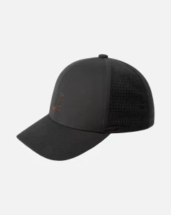 Clearance Kangol Logo Edge Vented Baseball Black Melange