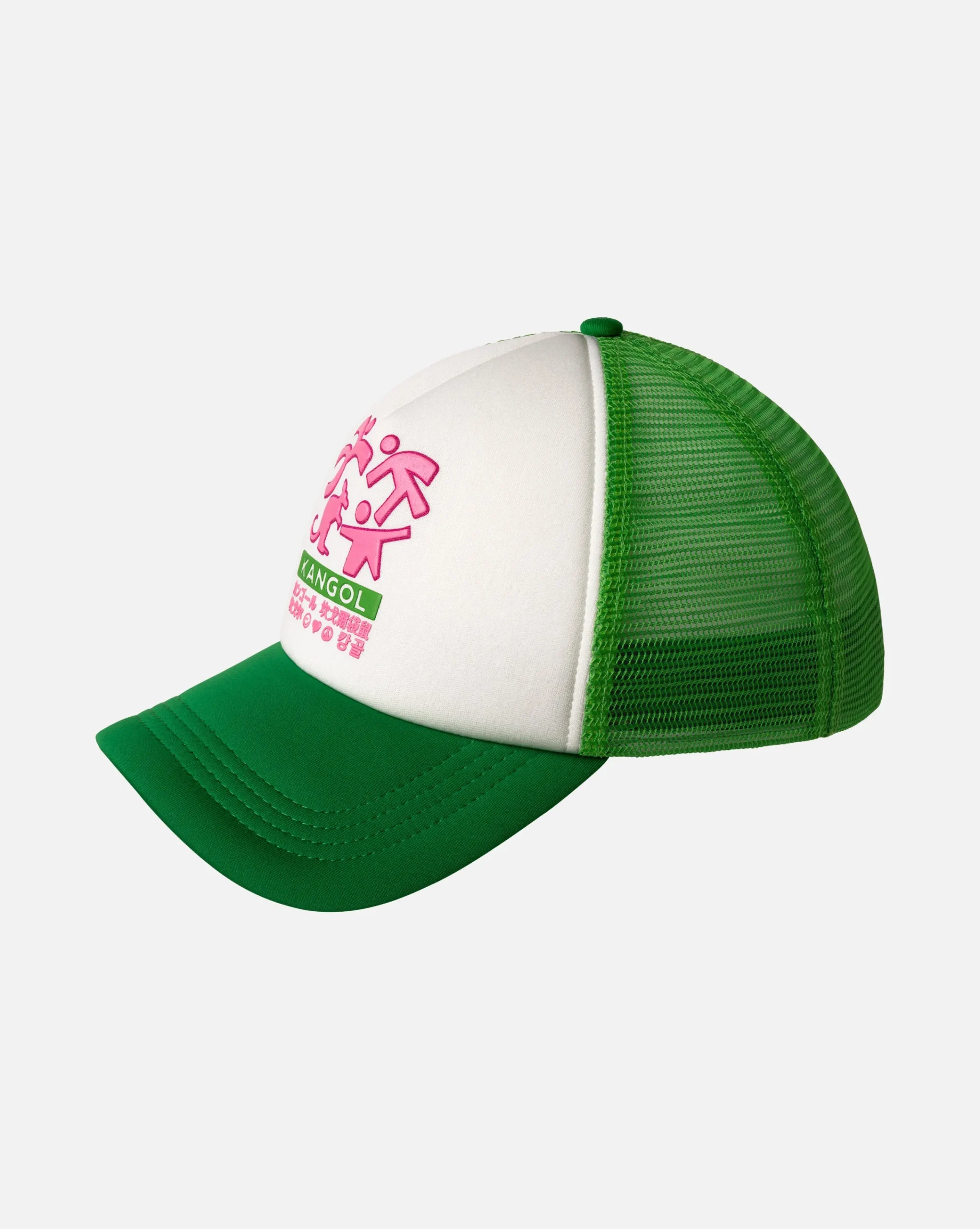 Discount Kangol Unity Puff Print Trucker Retro Green
